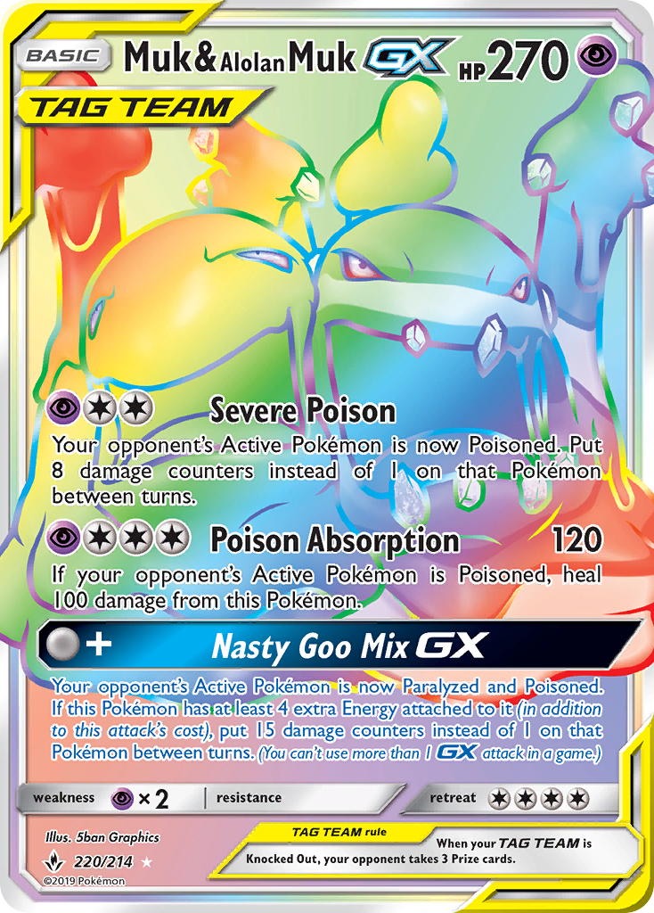 Muk & Alolan Muk GX (220/214) [Sun & Moon: Unbroken Bonds] - Card Brawlers | Quebec | Canada | Yu-Gi-Oh!