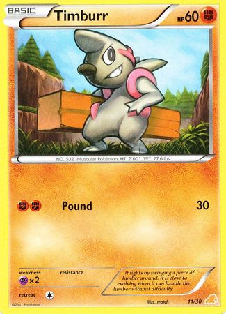 Timburr (11/30) [Black & White: Trainer Kit - Excadrill] - Card Brawlers | Quebec | Canada | Yu-Gi-Oh!