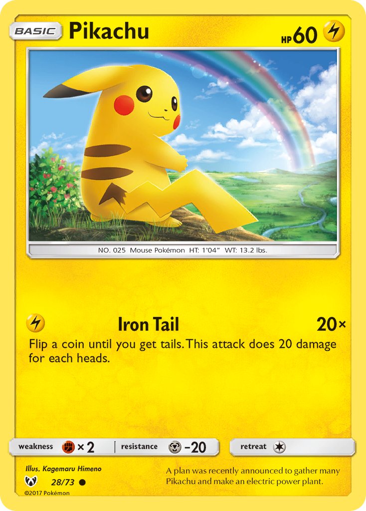 Pikachu (28/73) (Lets Play, Pikachu Cracked Ice Holo) (Theme Deck Exclusives) [Sun & Moon: Shining Legends] - Card Brawlers | Quebec | Canada | Yu-Gi-Oh!