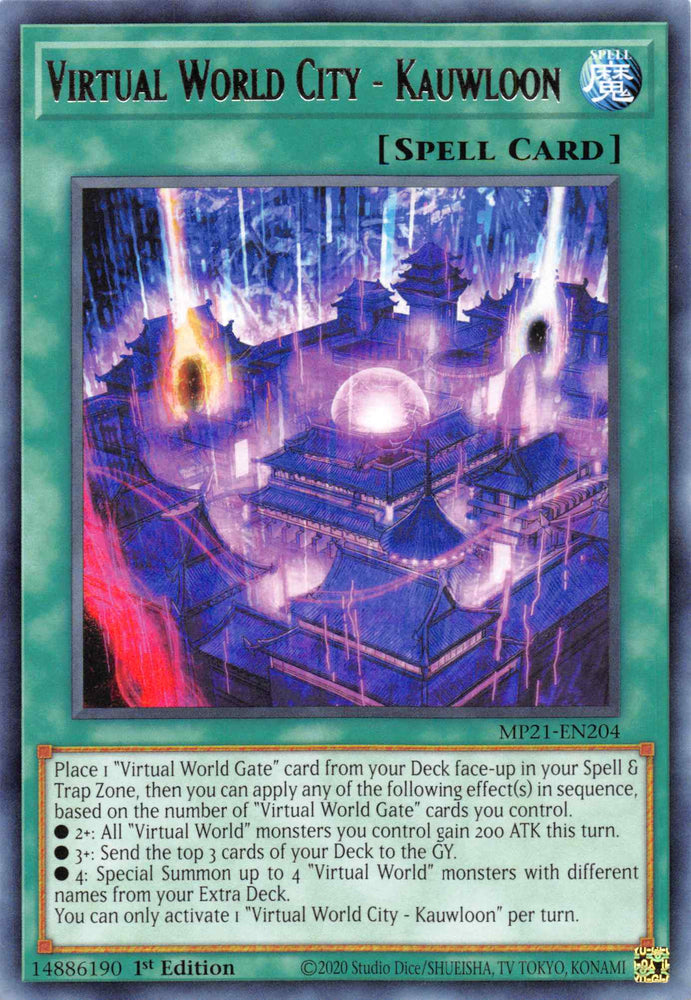 Virtual World City - Kauwloon [MP21-EN204] Rare - Card Brawlers | Quebec | Canada | Yu-Gi-Oh!