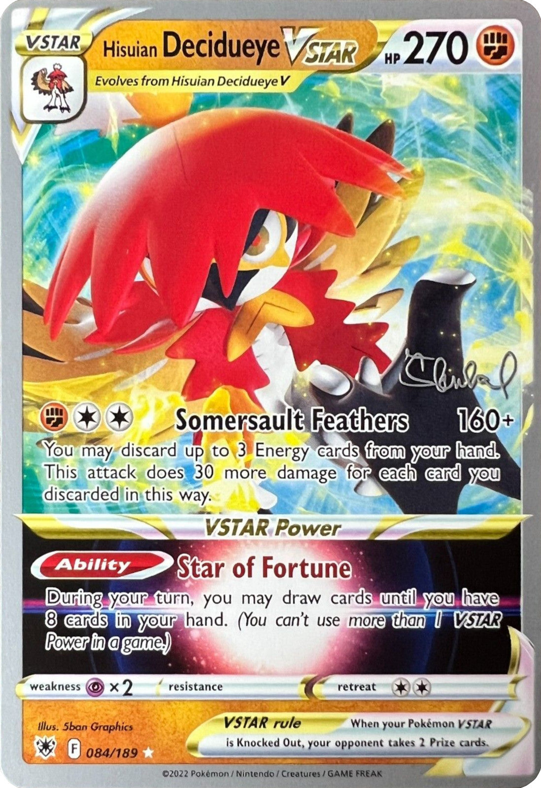 Hisuian Decidueye VSTAR (084/189) (ADP - Ondrej Skubal) [World Championships 2022] - Card Brawlers | Quebec | Canada | Yu-Gi-Oh!