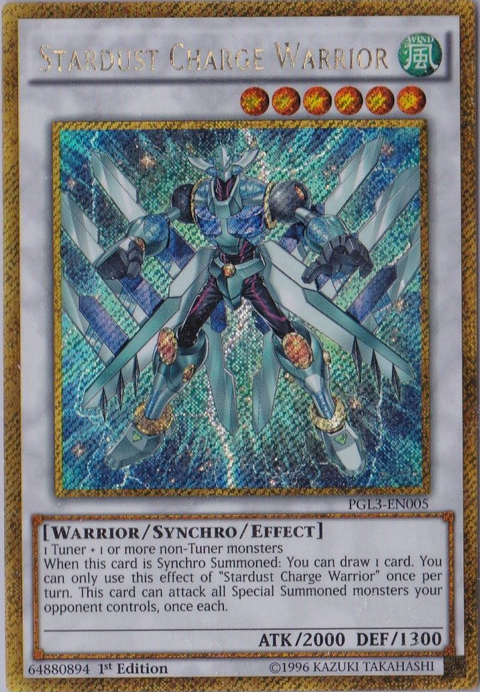 Stardust Charge Warrior [PGL3-EN005] Gold Secret Rare - Card Brawlers | Quebec | Canada | Yu-Gi-Oh!