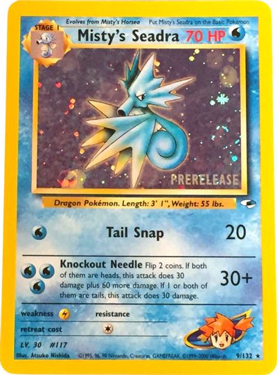 Misty's Seadra (9/132) (Prerelease Promo) [Gym Heroes Unlimited] - Card Brawlers | Quebec | Canada | Yu-Gi-Oh!