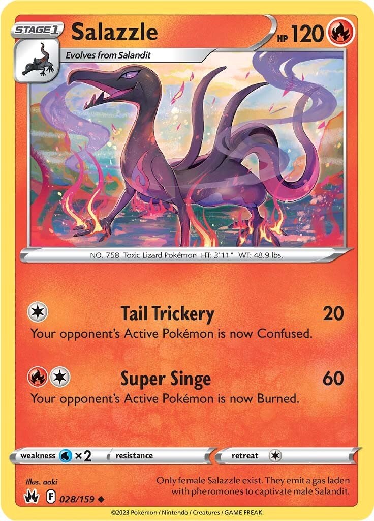 Salazzle (028/159) [Sword & Shield: Crown Zenith] - Card Brawlers | Quebec | Canada | Yu-Gi-Oh!