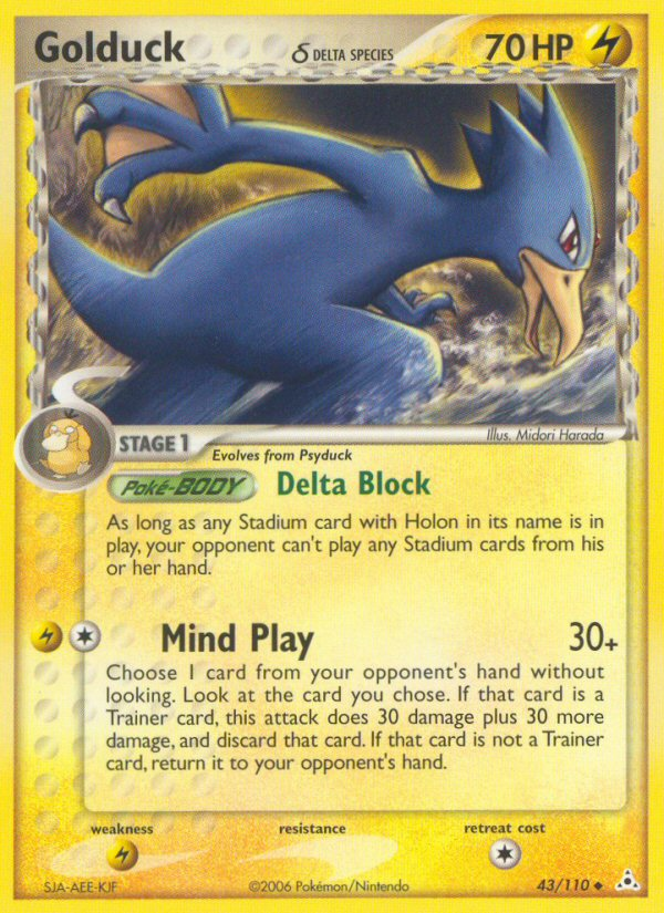 Golduck (43/110) (Delta Species) [EX: Holon Phantoms] - Card Brawlers | Quebec | Canada | Yu-Gi-Oh!
