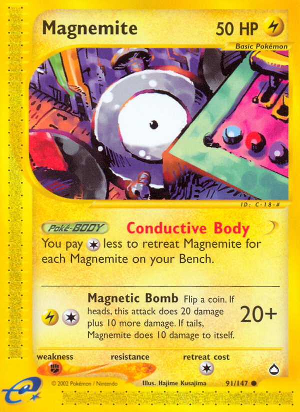Magnemite (91/147) [Aquapolis] - Card Brawlers | Quebec | Canada | Yu-Gi-Oh!