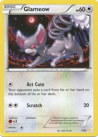 Glameow (1/30) [XY: Trainer Kit 3 - Pikachu Libre] - Card Brawlers | Quebec | Canada | Yu-Gi-Oh!