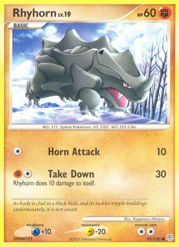 Rhyhorn (95/130) [Diamond & Pearl: Base Set] - Card Brawlers | Quebec | Canada | Yu-Gi-Oh!