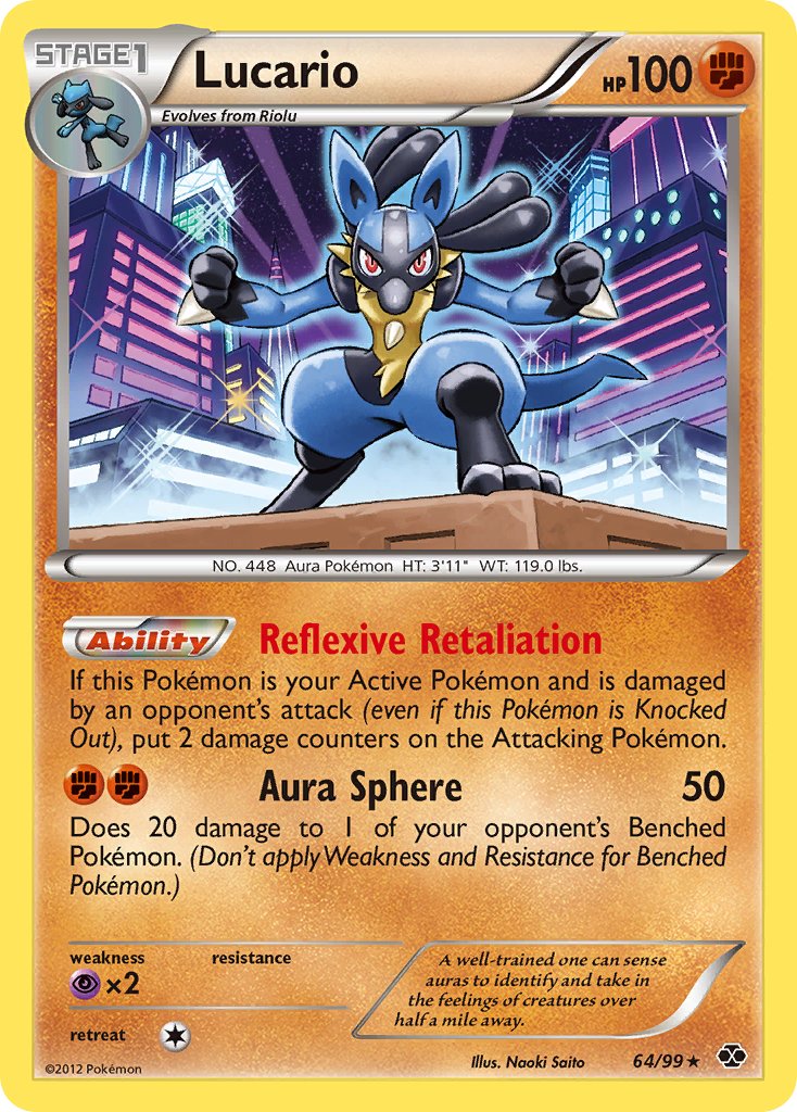 Lucario (64/99) (Cosmos Holo) (Blister Exclusive) [Black & White: Next Destinies] - Card Brawlers | Quebec | Canada | Yu-Gi-Oh!