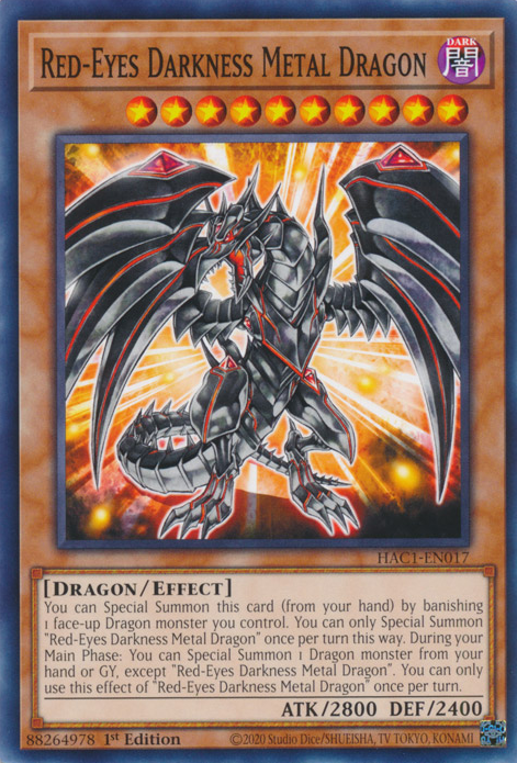 Red-Eyes Darkness Metal Dragon [HAC1-EN017] Common - Card Brawlers | Quebec | Canada | Yu-Gi-Oh!