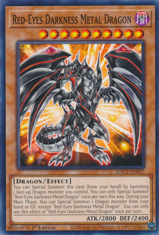 Red-Eyes Darkness Metal Dragon [HAC1-EN017] Common - Card Brawlers | Quebec | Canada | Yu-Gi-Oh!