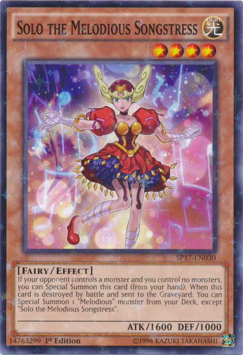 Solo the Melodious Songstress [SP17-EN030] Starfoil Rare - Card Brawlers | Quebec | Canada | Yu-Gi-Oh!