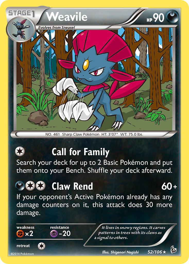 Weavile (52/106) [XY: Flashfire] - Card Brawlers | Quebec | Canada | Yu-Gi-Oh!