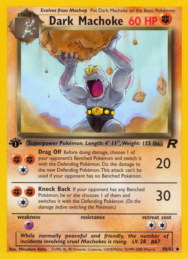 Dark Machoke (40/82) [Team Rocket 1st Edition] - Card Brawlers | Quebec | Canada | Yu-Gi-Oh!