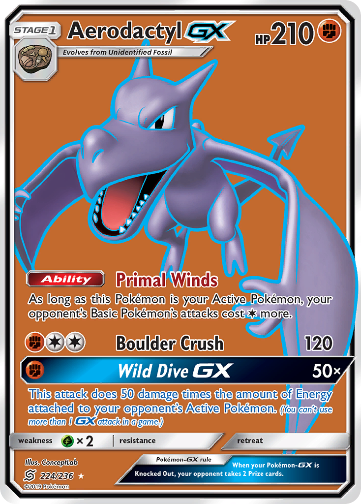 Aerodactyl GX (224/236) [Sun & Moon: Unified Minds] - Card Brawlers | Quebec | Canada | Yu-Gi-Oh!