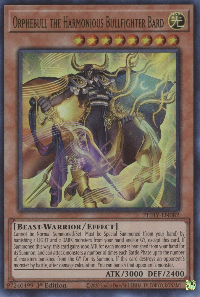 Orphebull the Harmonious Bullfighter Bard [PHHY-EN082] Ultra Rare - Card Brawlers | Quebec | Canada | Yu-Gi-Oh!