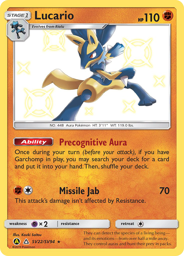 Lucario (SV22/SV94) [Sun & Moon: Hidden Fates - Shiny Vault] - Card Brawlers | Quebec | Canada | Yu-Gi-Oh!