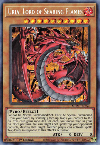 Uria, Lord of Searing Flames [MP21-EN252] Prismatic Secret Rare - Card Brawlers | Quebec | Canada | Yu-Gi-Oh!