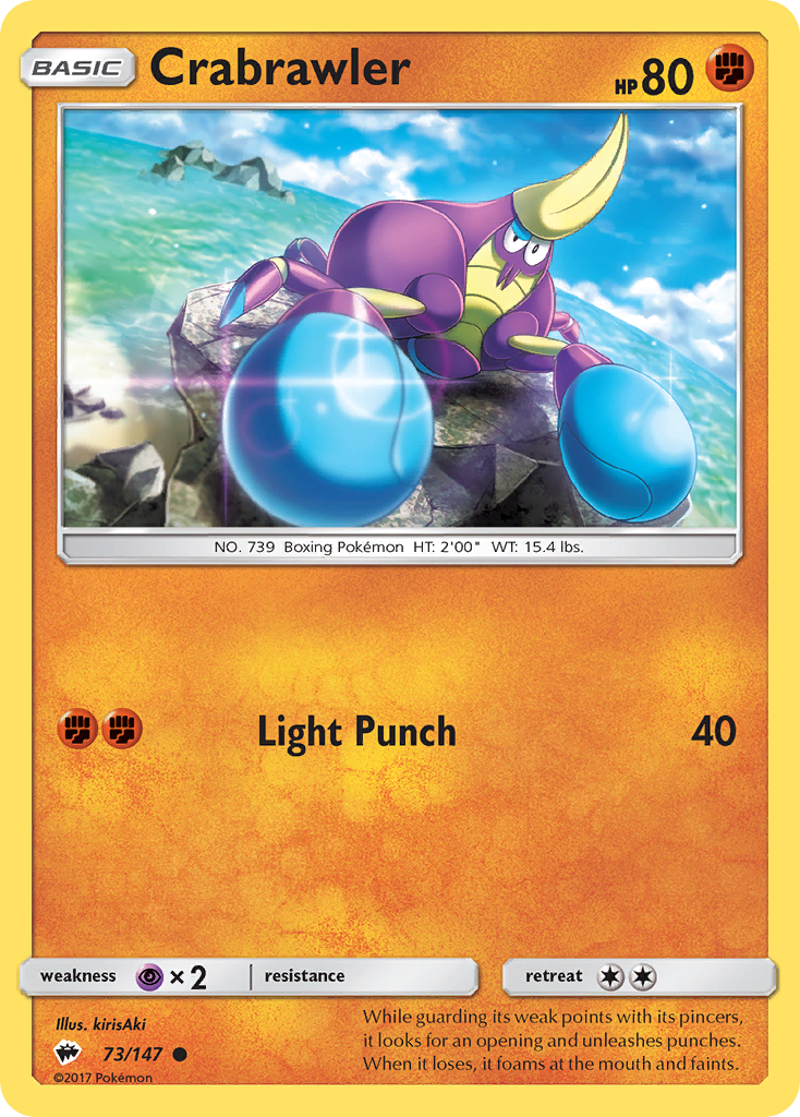Crabrawler (73/147) [Sun & Moon: Burning Shadows] - Card Brawlers | Quebec | Canada | Yu-Gi-Oh!