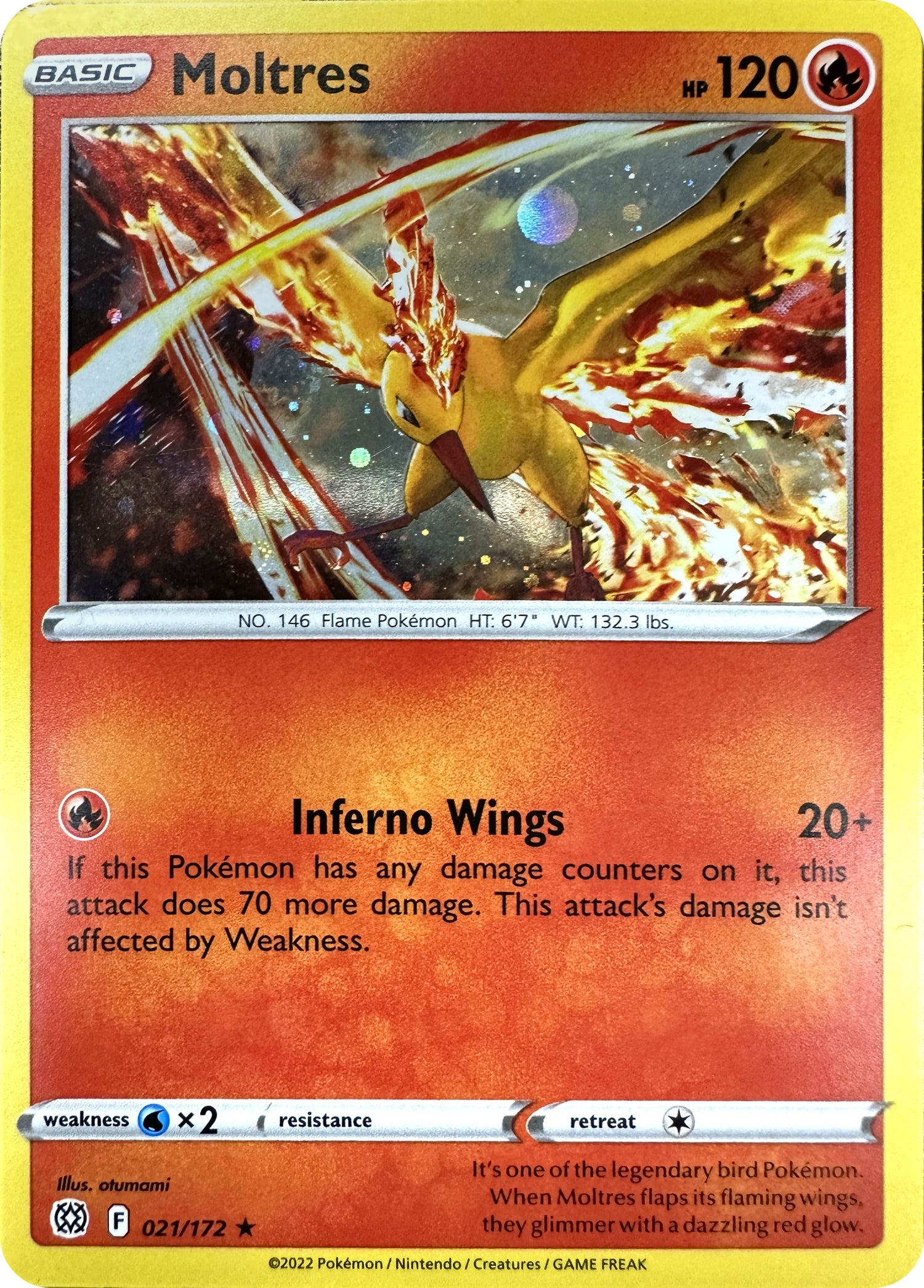 Moltres (021/172) (Cosmos Holo) [Sword & Shield: Brilliant Stars] - Card Brawlers | Quebec | Canada | Yu-Gi-Oh!