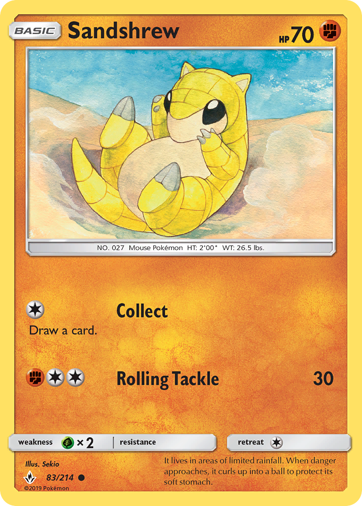 Sandshrew (83/214) [Sun & Moon: Unbroken Bonds] - Card Brawlers | Quebec | Canada | Yu-Gi-Oh!