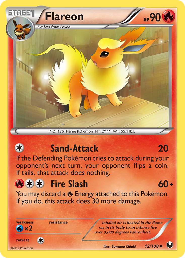 Flareon (12/108) [Black & White: Dark Explorers] - Card Brawlers | Quebec | Canada | Yu-Gi-Oh!