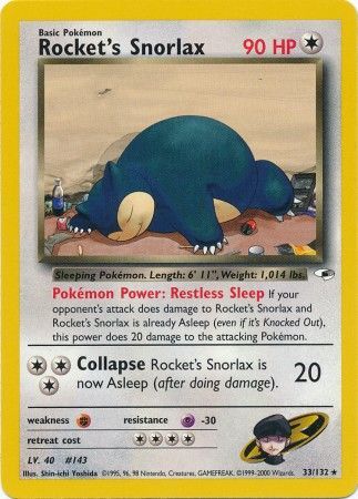 Rocket's Snorlax (33/132) [Gym Heroes Unlimited] - Card Brawlers | Quebec | Canada | Yu-Gi-Oh!