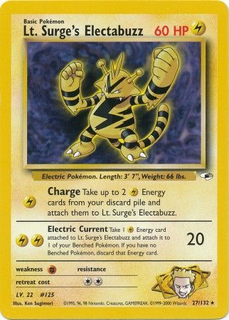 Lt. Surge's Electabuzz (27/132) [Gym Heroes Unlimited] - Card Brawlers | Quebec | Canada | Yu-Gi-Oh!