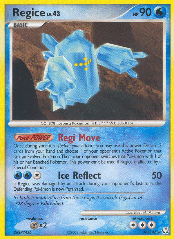 Regice (36/146) [Diamond & Pearl: Legends Awakened] - Card Brawlers | Quebec | Canada | Yu-Gi-Oh!