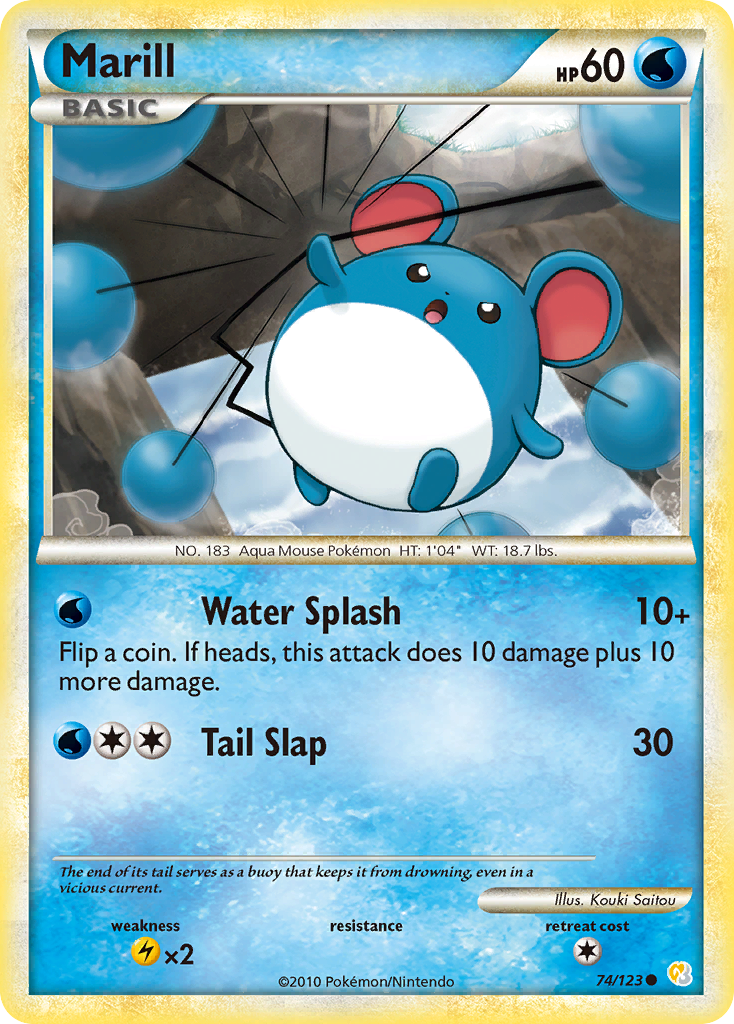 Marill (74/123) [HeartGold & SoulSilver: Base Set] - Card Brawlers | Quebec | Canada | Yu-Gi-Oh!