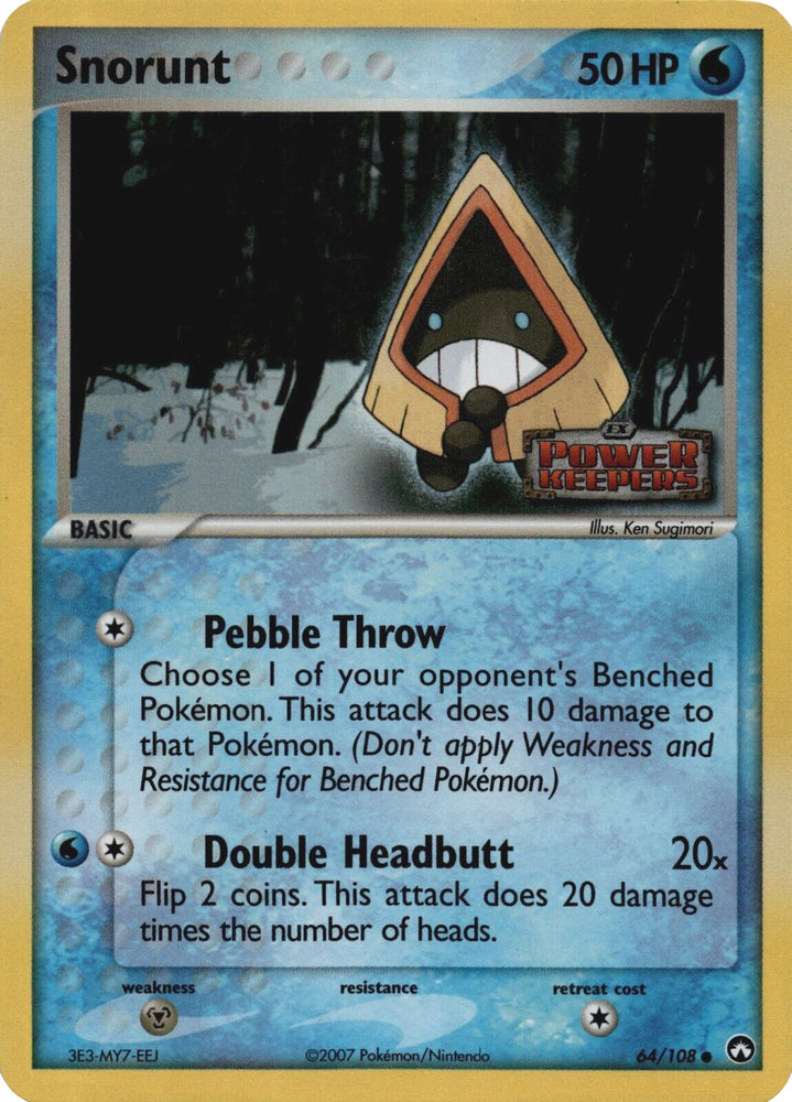 Snorunt (64/108) (Stamped) [EX: Power Keepers] - Card Brawlers | Quebec | Canada | Yu-Gi-Oh!