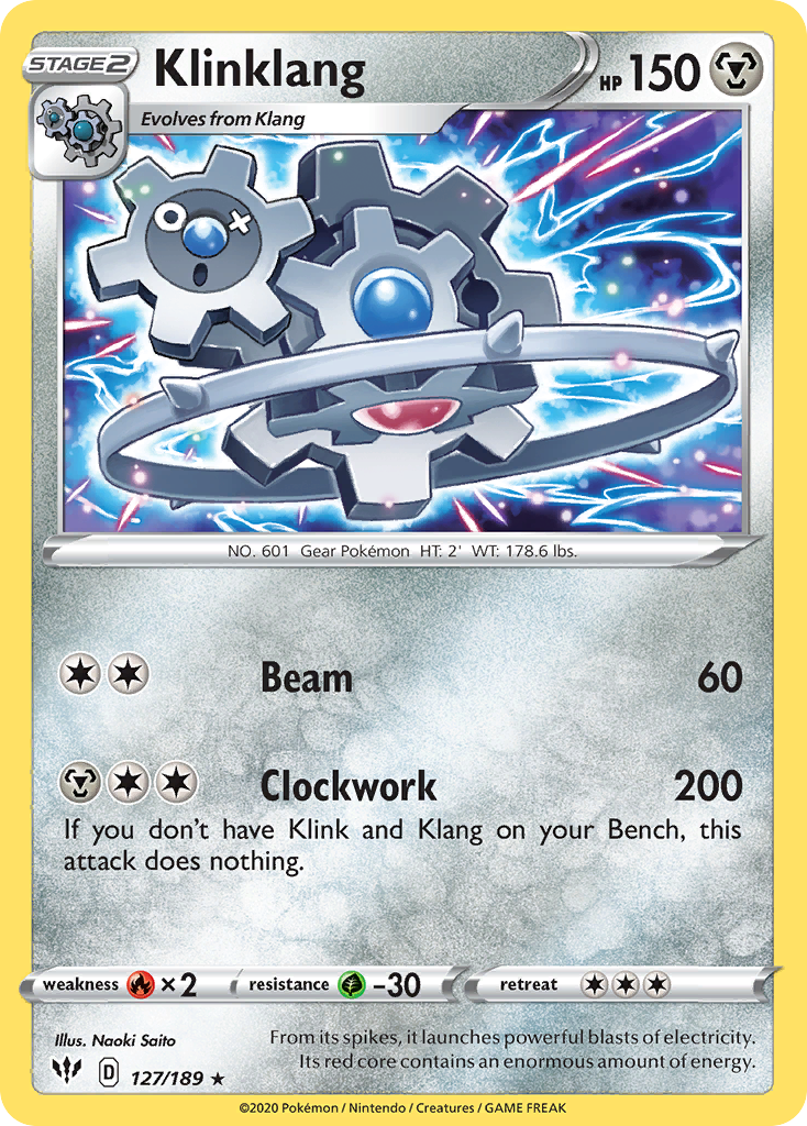 Klinklang (127/189) [Sword & Shield: Darkness Ablaze] - Card Brawlers | Quebec | Canada | Yu-Gi-Oh!