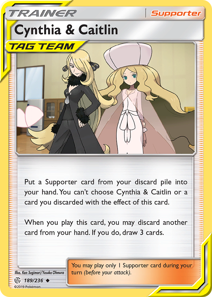 Cynthia & Caitlin (189/236) [Sun & Moon: Cosmic Eclipse] - Card Brawlers | Quebec | Canada | Yu-Gi-Oh!