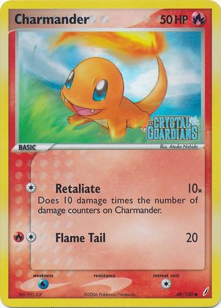 Charmander (48/100) (Stamped) [EX: Crystal Guardians] - Card Brawlers | Quebec | Canada | Yu-Gi-Oh!