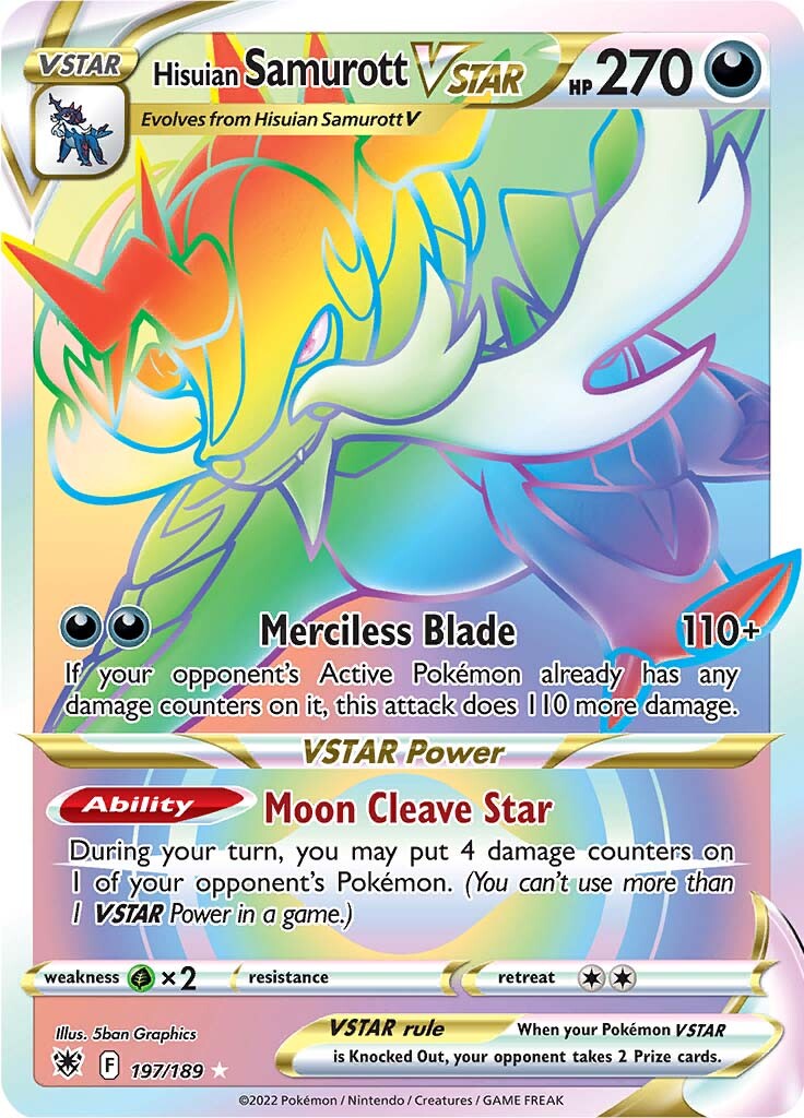 Hisuian Samurott VSTAR (197/189) [Sword & Shield: Astral Radiance] - Card Brawlers | Quebec | Canada | Yu-Gi-Oh!