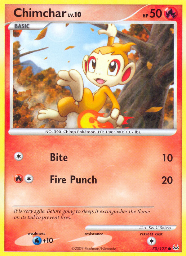 Chimchar (70/127) [Platinum: Base Set] - Card Brawlers | Quebec | Canada | Yu-Gi-Oh!