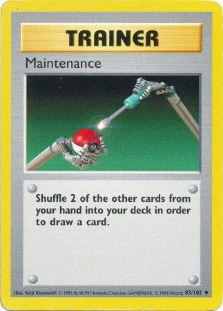Maintenance (83/102) [Base Set Shadowless Unlimited] - Card Brawlers | Quebec | Canada | Yu-Gi-Oh!