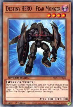 Destiny HERO - Fear Monger [SGX1-ENB06] Common - Card Brawlers | Quebec | Canada | Yu-Gi-Oh!