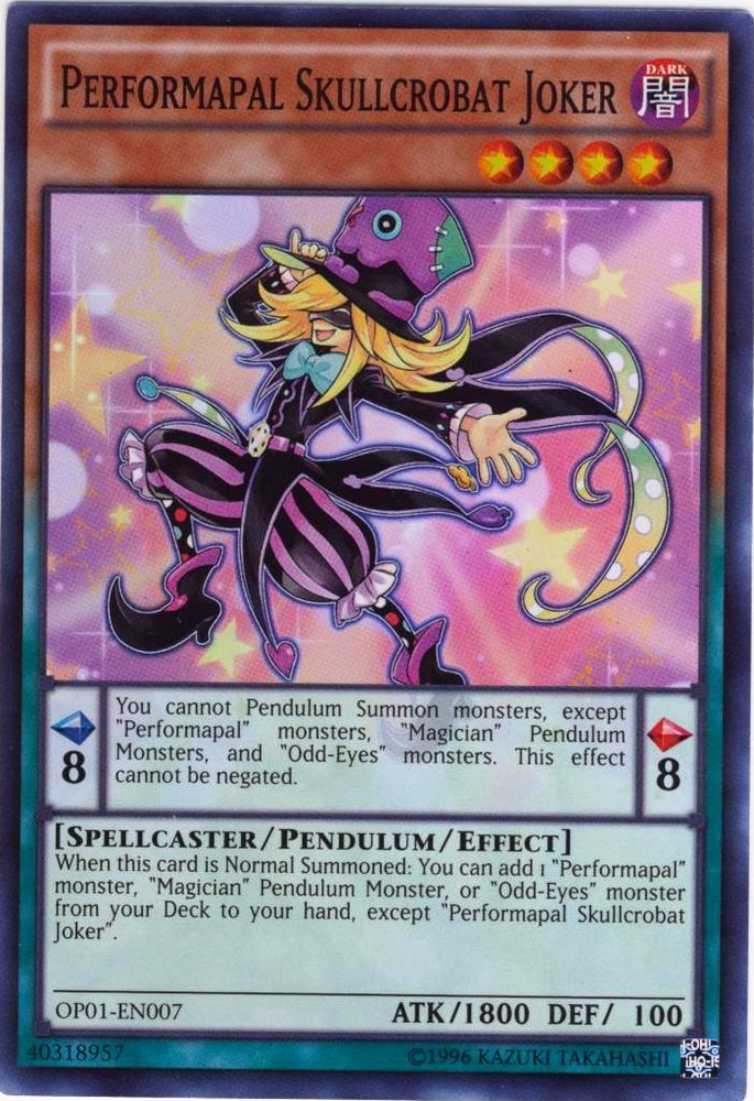 Performapal Skullcrobat Joker [OP01-EN007] Super Rare - Yu-Gi-Oh! - Card Brawlers | Quebec | Canada |