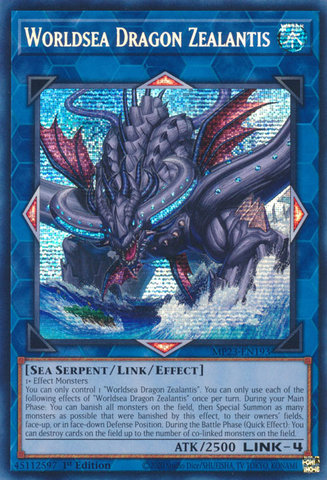 Worldsea Dragon Zealantis [MP23-EN193] Prismatic Secret Rare - Card Brawlers | Quebec | Canada | Yu-Gi-Oh!