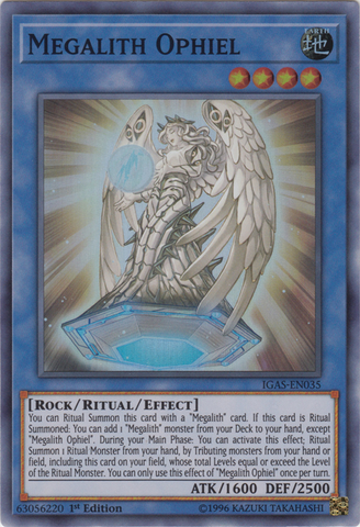 Megalith Ophiel [IGAS-EN035] Super Rare - Card Brawlers | Quebec | Canada | Yu-Gi-Oh!