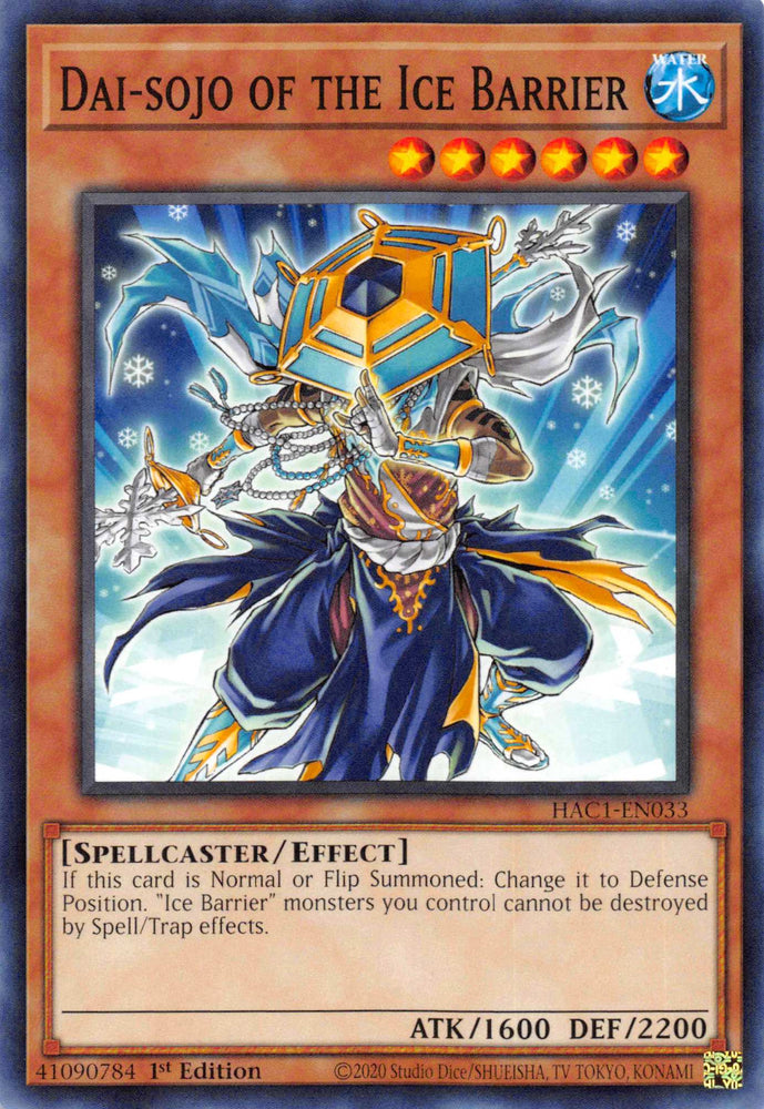 Dai-sojo of the Ice Barrier [HAC1-EN033] Common - Card Brawlers | Quebec | Canada | Yu-Gi-Oh!