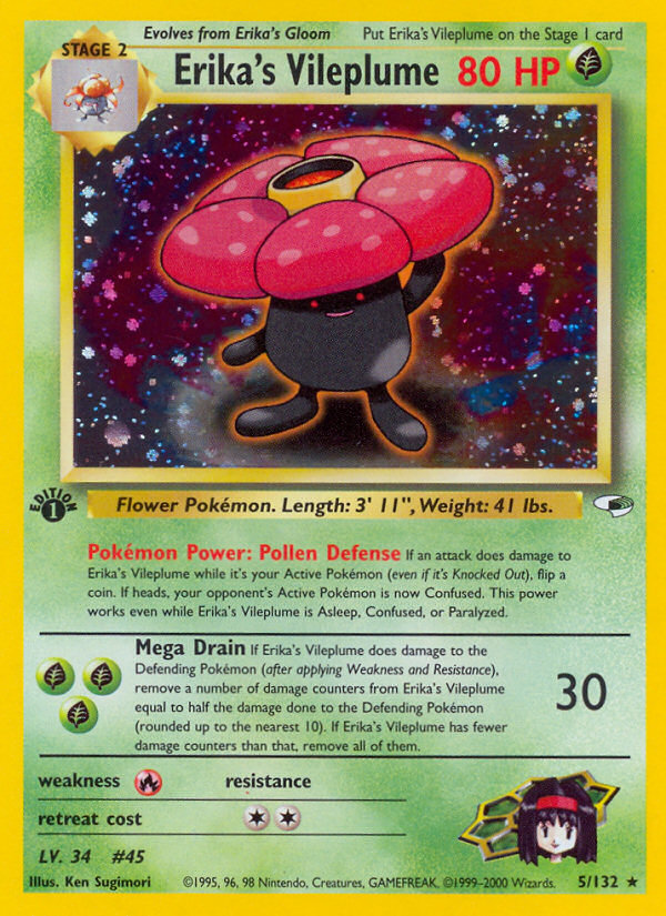 Erika's Vileplume (5/132) [Gym Heroes 1st Edition] - Card Brawlers | Quebec | Canada | Yu-Gi-Oh!