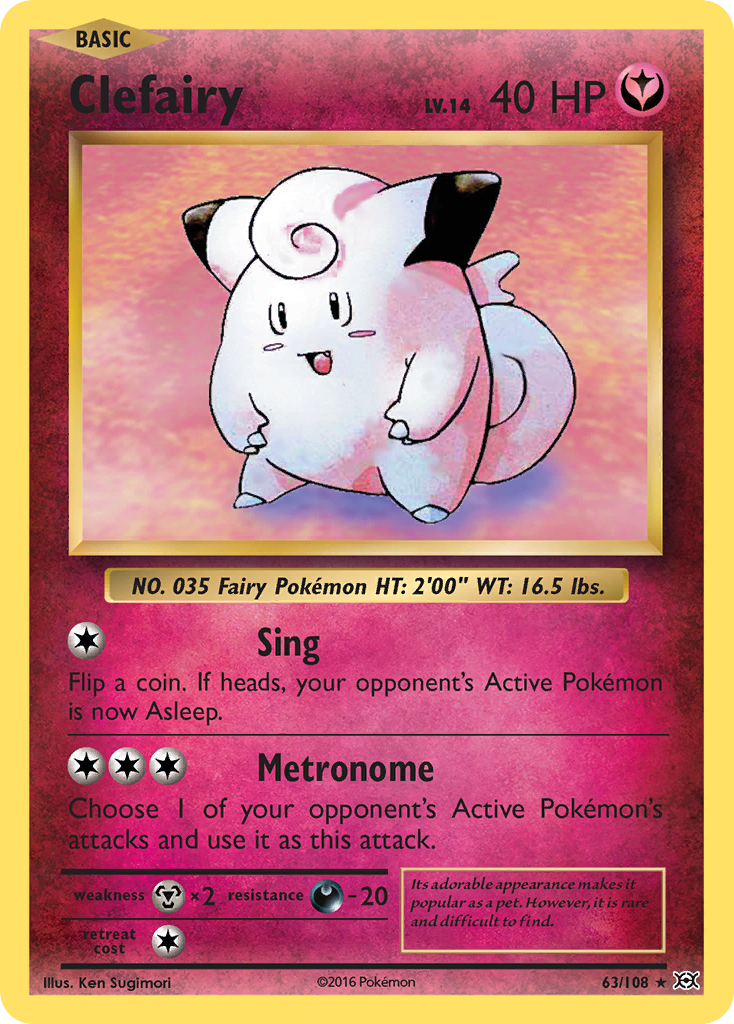Clefairy (63/108) [XY: Evolutions] - Card Brawlers | Quebec | Canada | Yu-Gi-Oh!