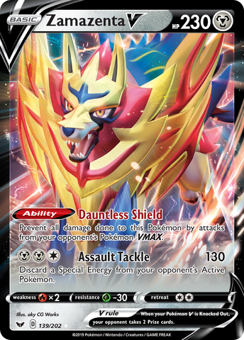 Zamazenta V (139/202) [Sword & Shield: Base Set] - Card Brawlers | Quebec | Canada | Yu-Gi-Oh!