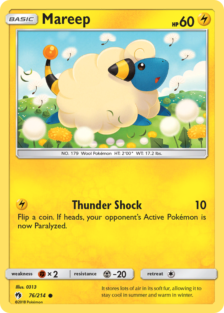 Mareep (76/214) [Sun & Moon: Lost Thunder] - Card Brawlers | Quebec | Canada | Yu-Gi-Oh!