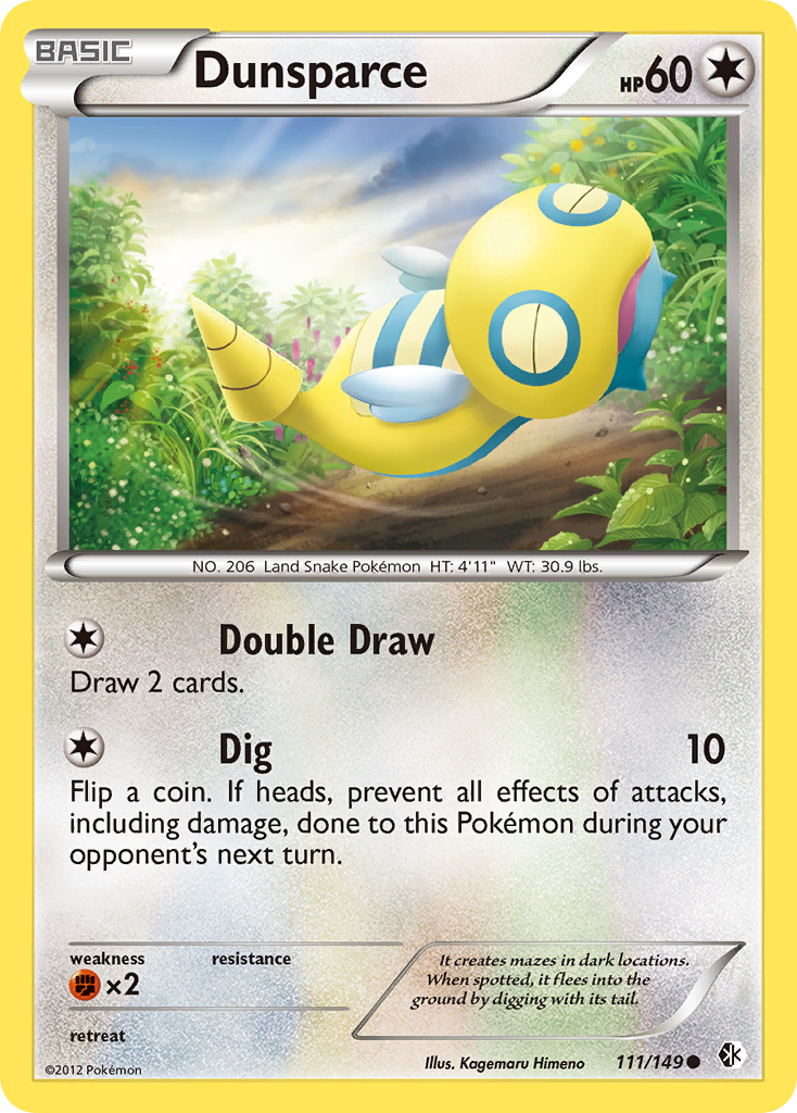 Dunsparce (111/149) [Black & White: Boundaries Crossed] - Card Brawlers | Quebec | Canada | Yu-Gi-Oh!