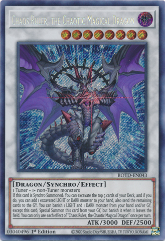 Chaos Ruler, the Chaotic Magical Dragon [ROTD-EN043] Secret Rare - Card Brawlers | Quebec | Canada | Yu-Gi-Oh!