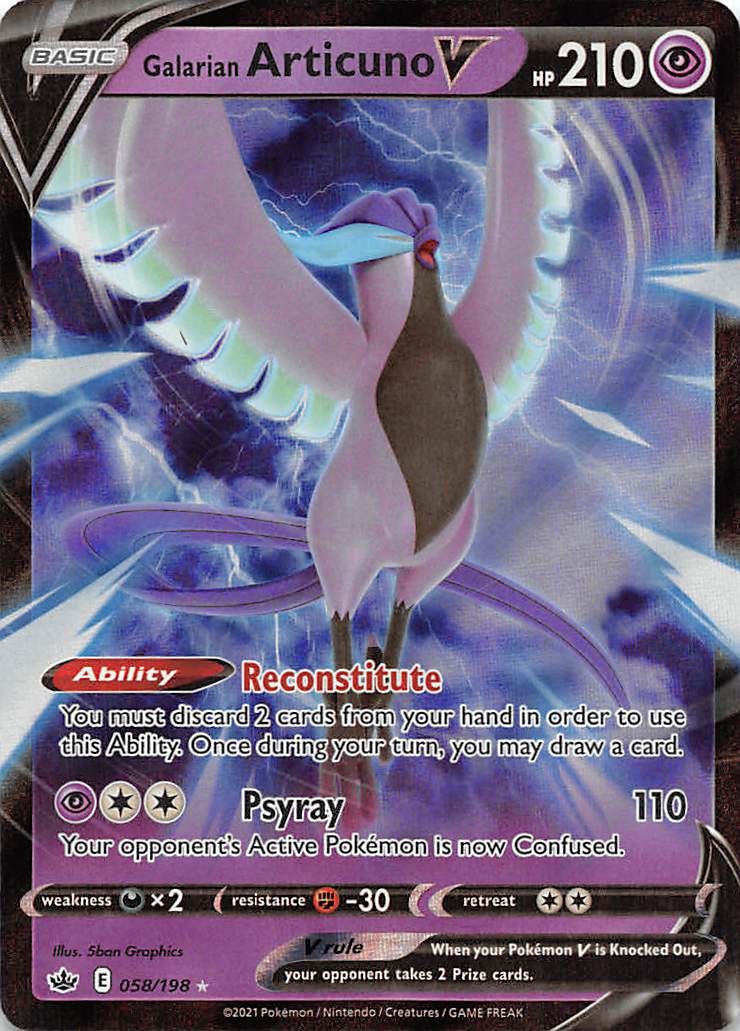Galarian Articuno V (058/198) [Sword & Shield: Chilling Reign] - Card Brawlers | Quebec | Canada | Yu-Gi-Oh!