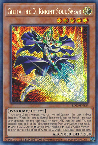 Giltia the D. Knight Soul Spear [LDS3-EN137] Secret Rare - Card Brawlers | Quebec | Canada | Yu-Gi-Oh!